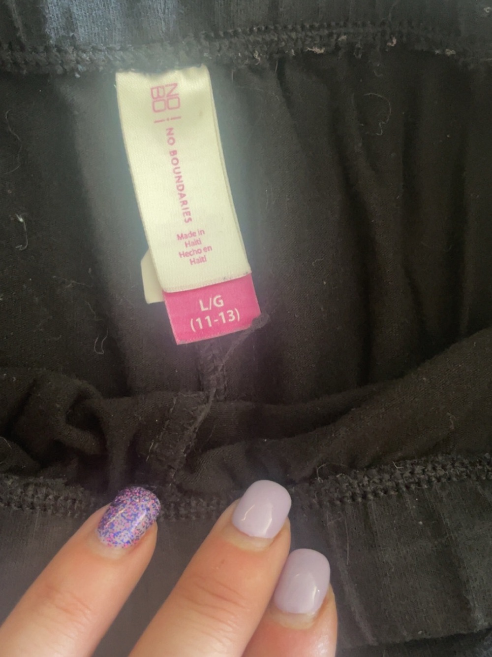 No Boundaries Black Leggings with Elastic Waistband - Picture 2 of 3